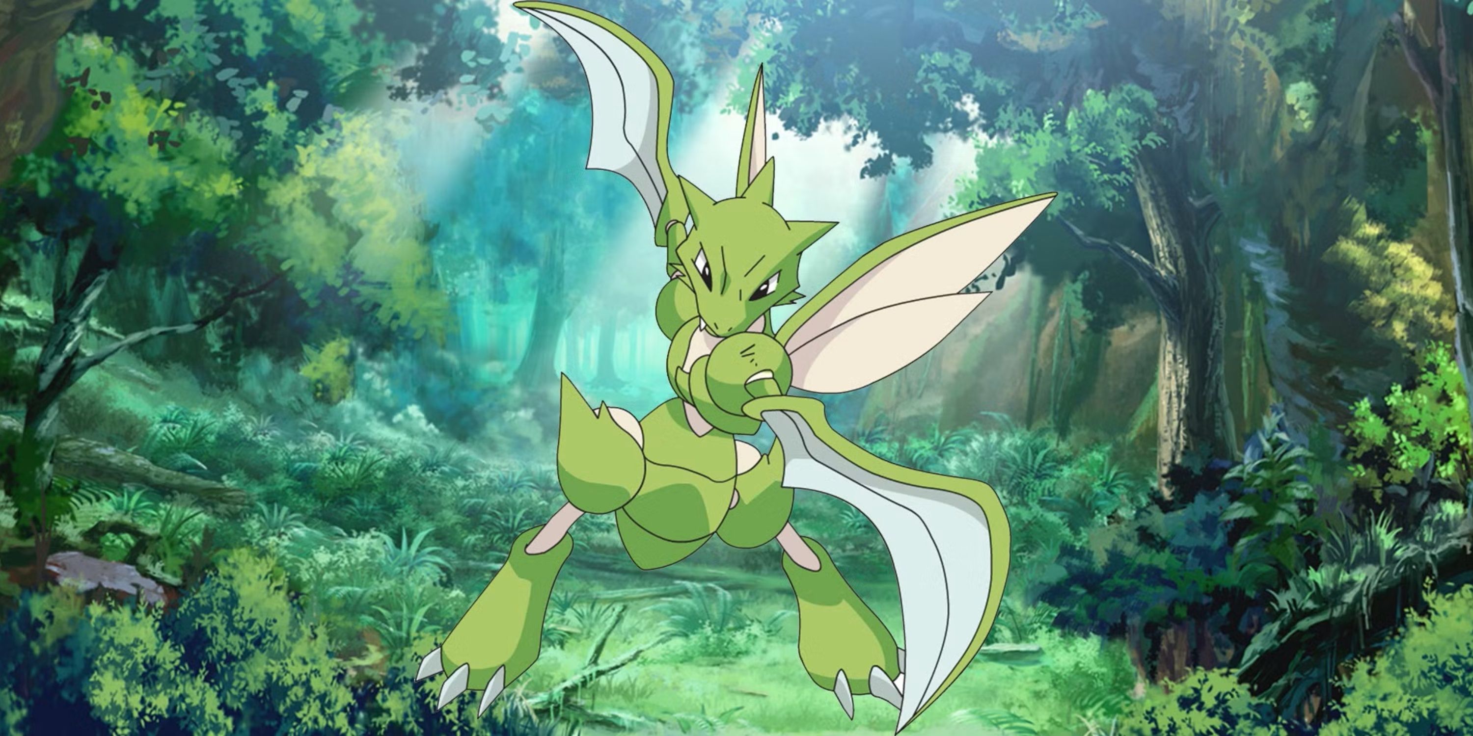 Scyther Bugsy in Forest Pokemon Gold Silver.