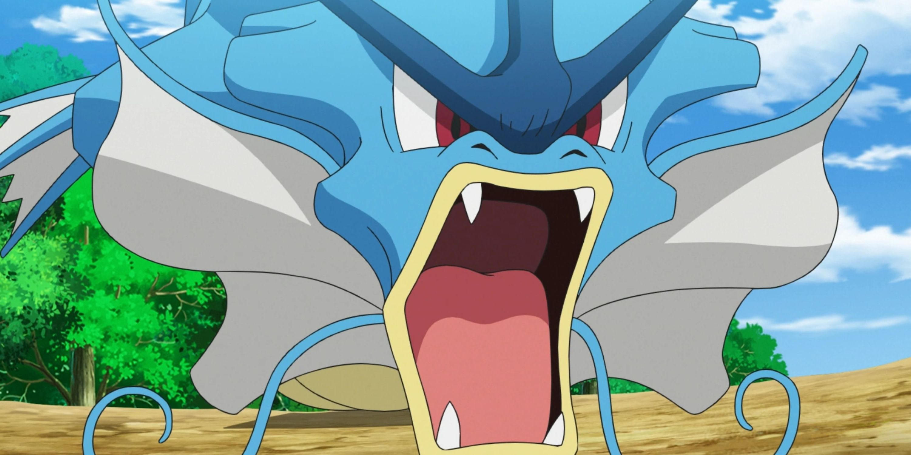 Blue Gyarados Viridian City Gym Pokemon Anime.