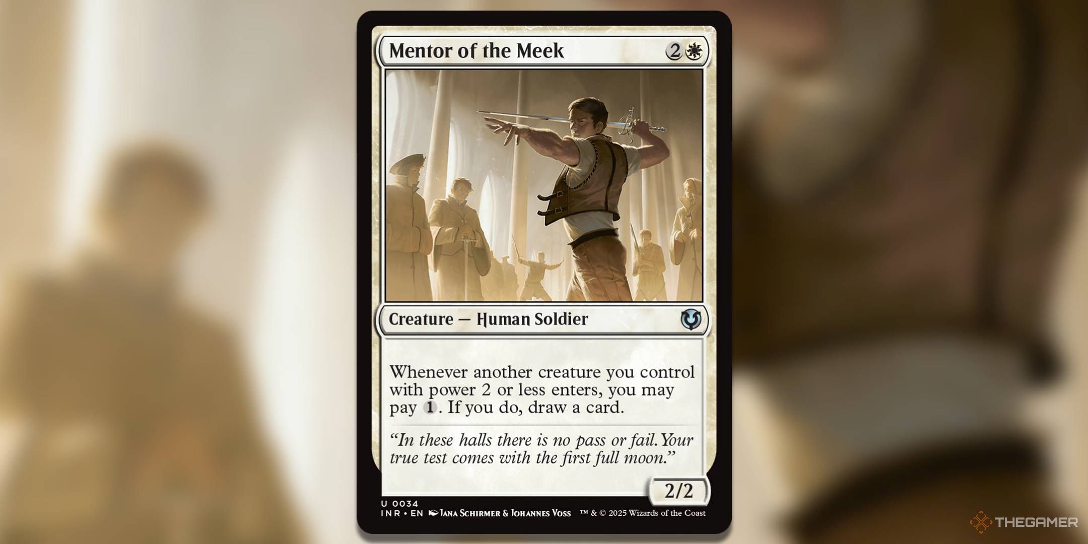 Image of Mentor of the Meek from Magic: the Gathering.