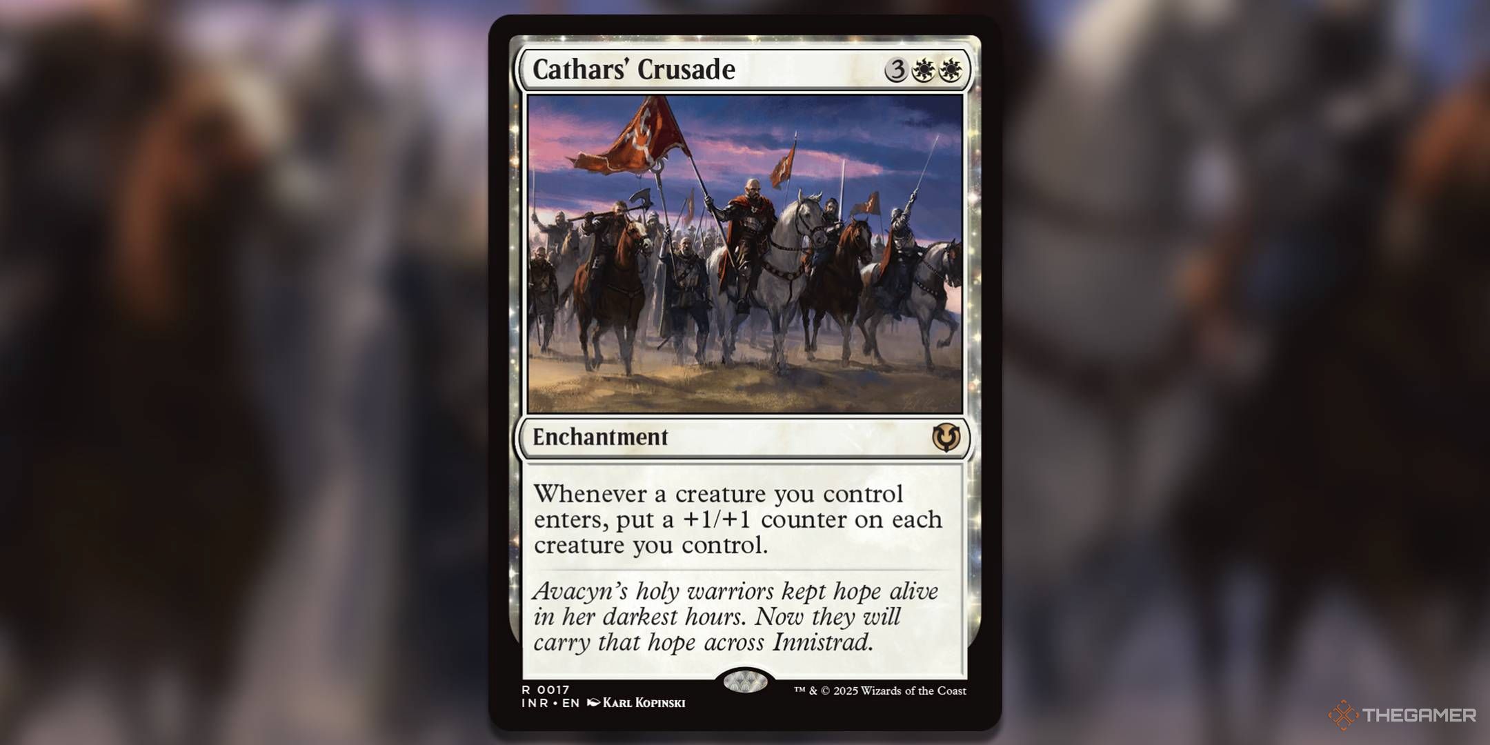 Image of Cathar's Crusade from Magic: the Gathering.