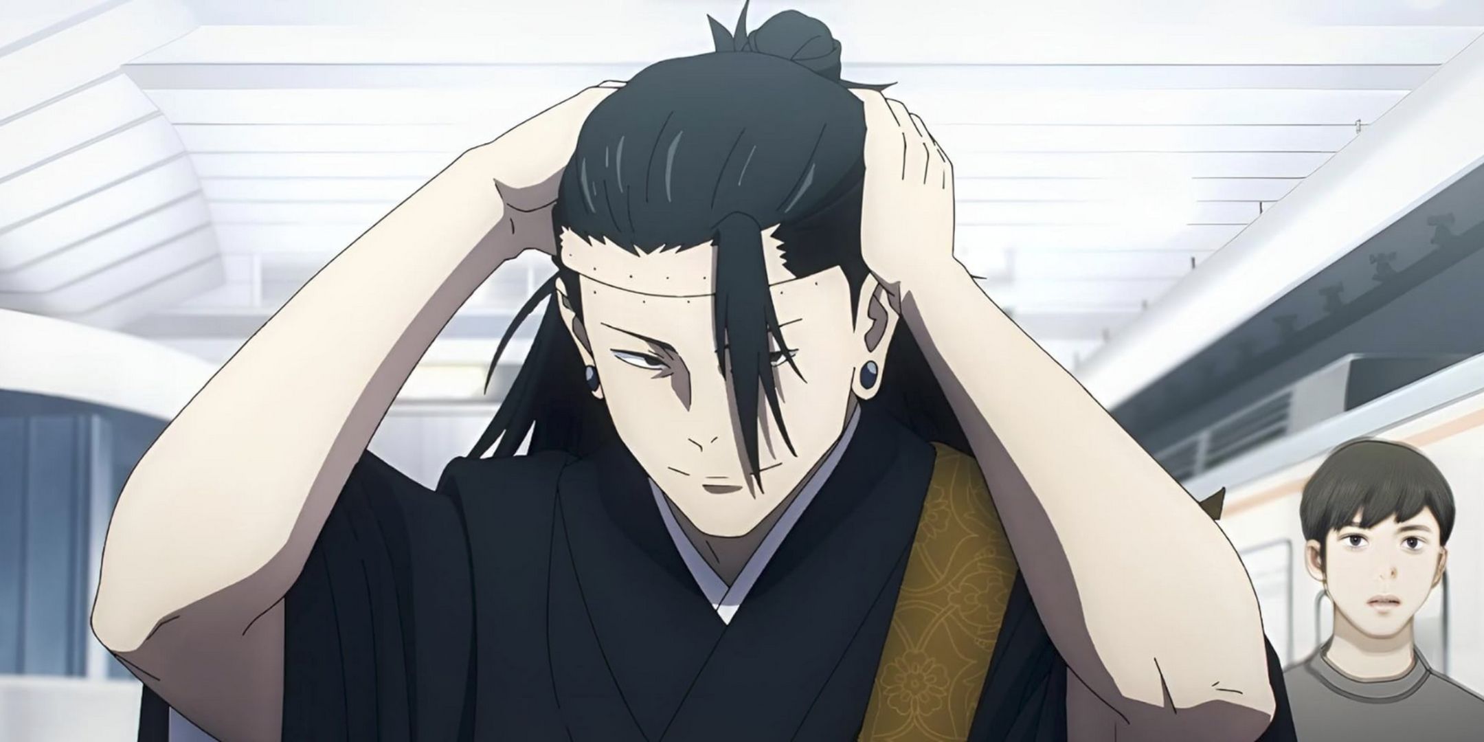 Kenjaku puts the top of his head back on in Jujutsu Kaisen.