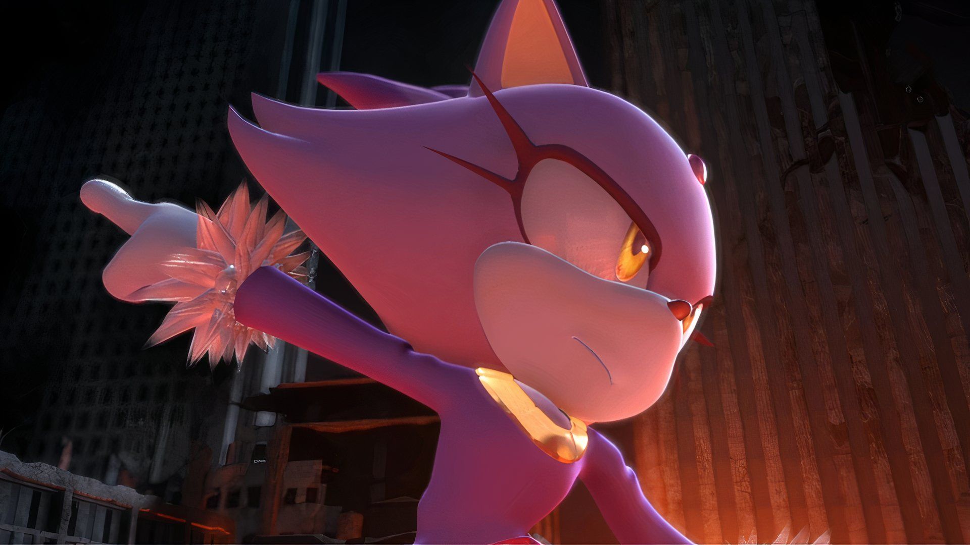 Blaze The Cat as she appears in Sonic the Hedgehog (2006).