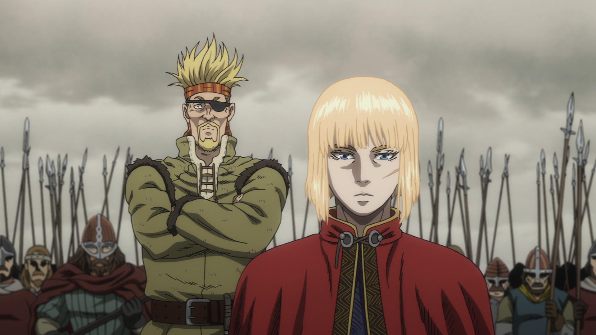 Thorkell and a younger Canute in Vinland Saga