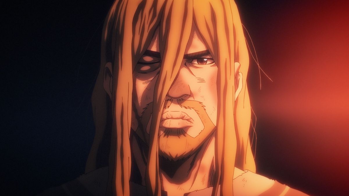 A bruised Thorfinn in Vinland Saga