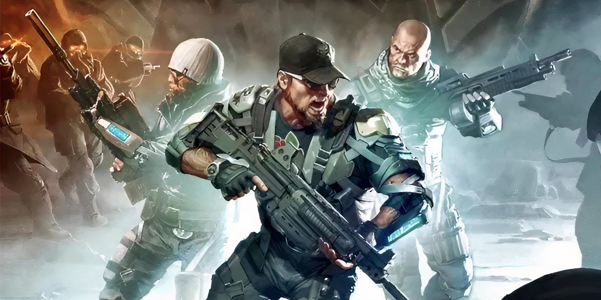 Promo art featuring characters in Killzone Mercenary