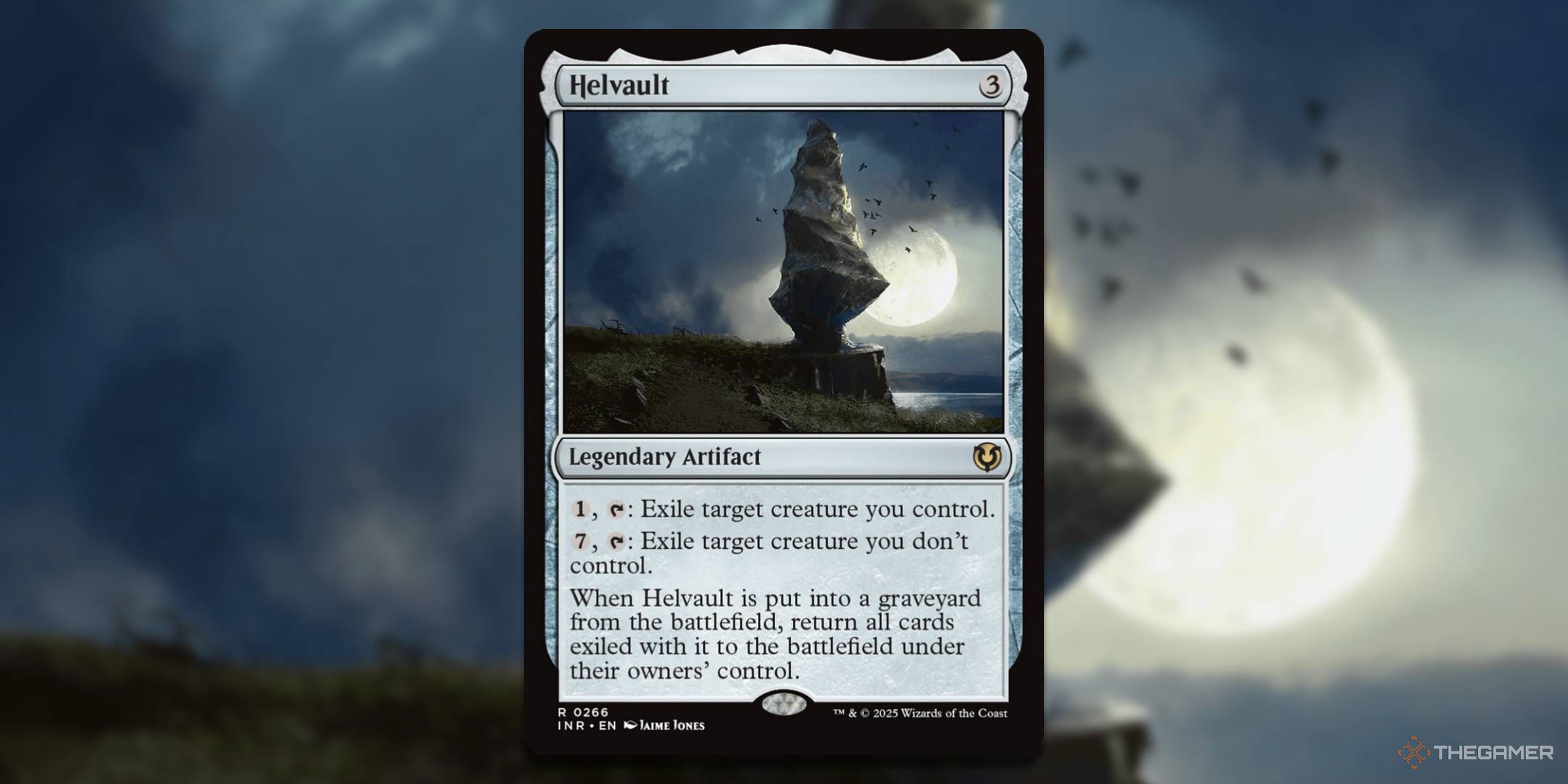 MTG Helvault card with the art in the background