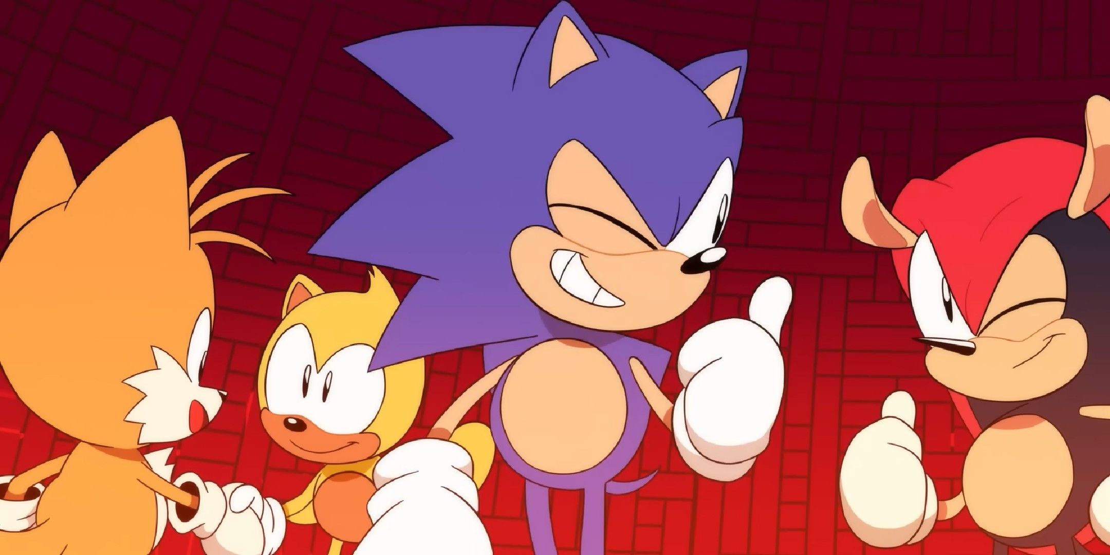 Sonic Mania Adventures image showing Sonic, Tails, Mighty and Ray.