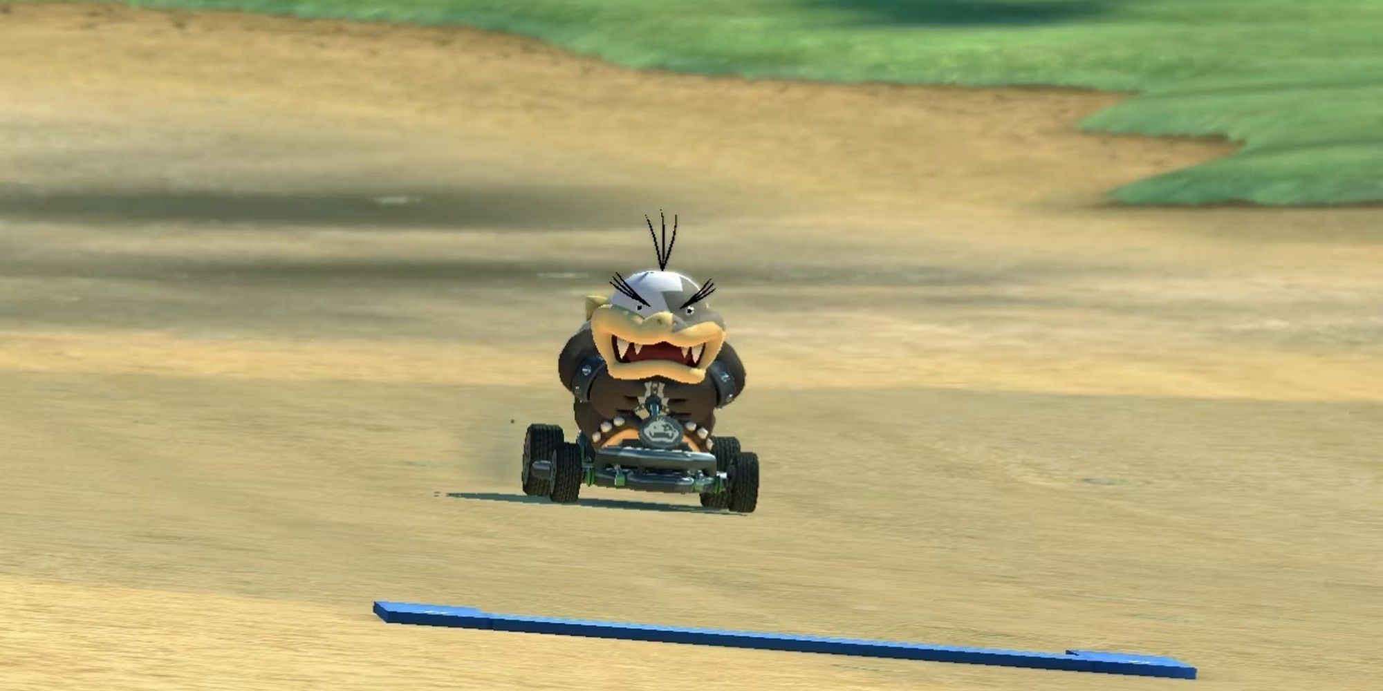 Morton in a pipe frame kart in Mario Kart 8. 