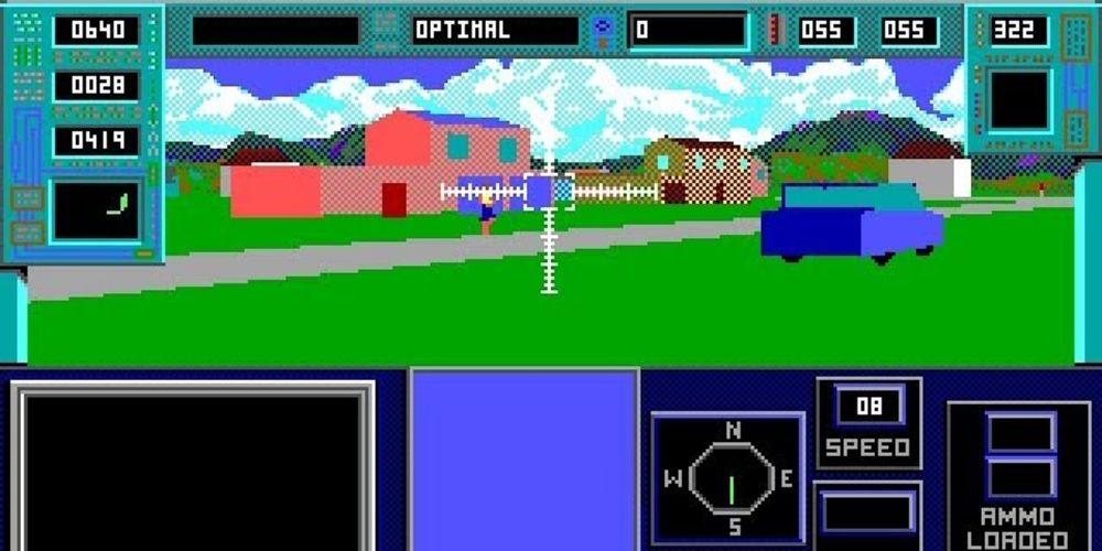 Screenshot of target reticule from the 1991 Terminator game.