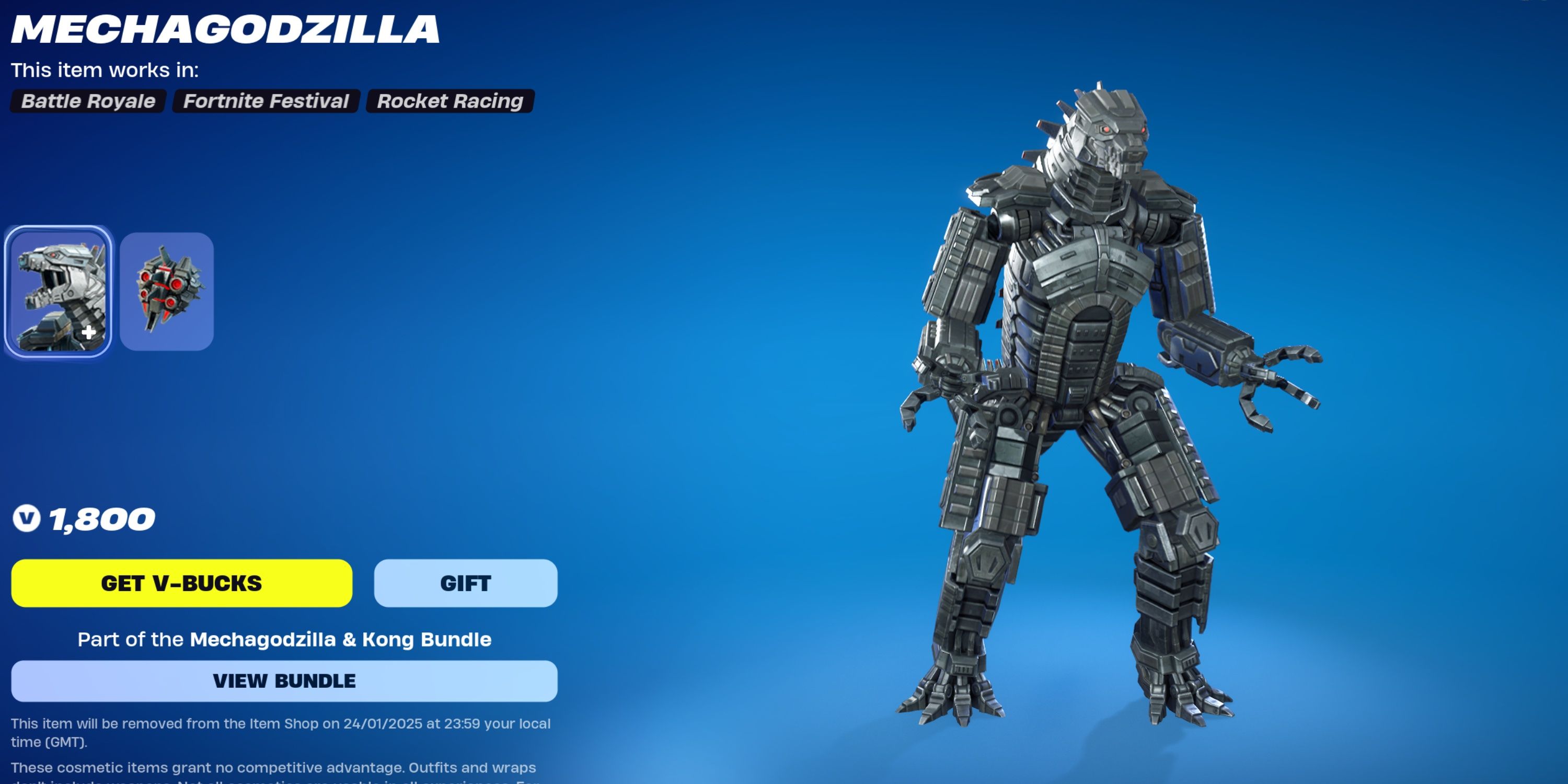 mechagodzilla in fortnite