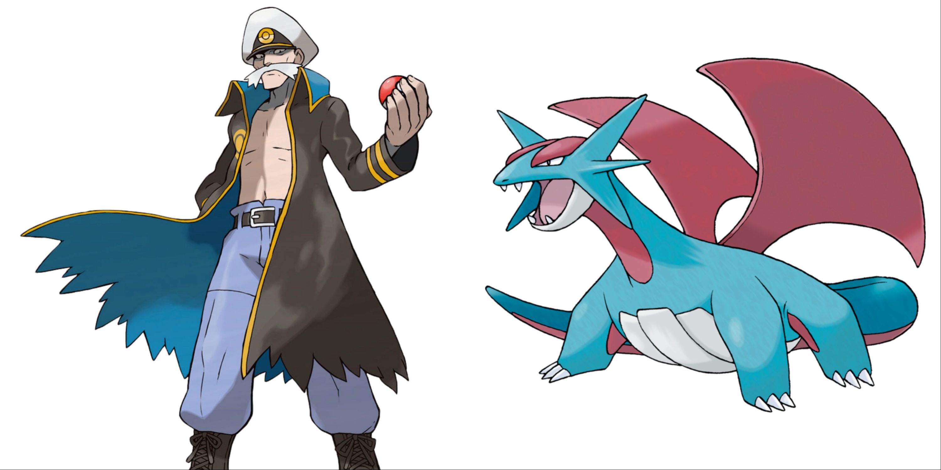 Drake and His Salamence Pokemon Ruby, Sapphire and Emerald.