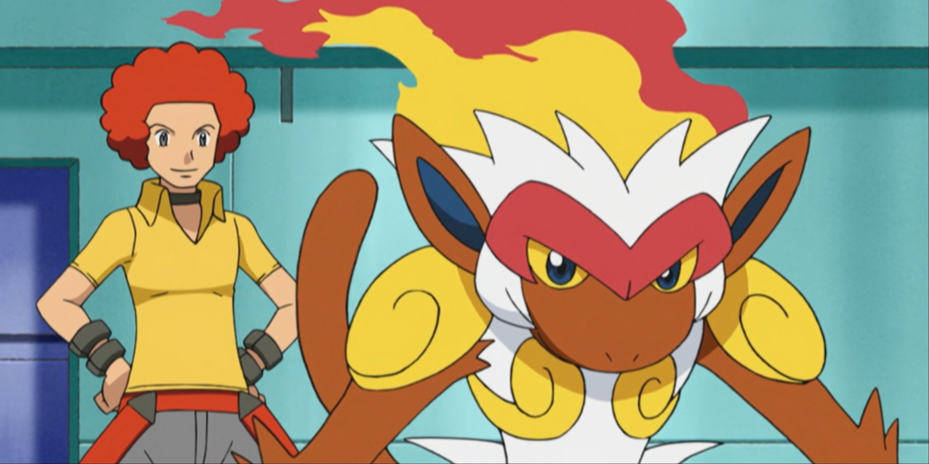 Flint and His Infernape Pokemon Diamond, Pearl and Platinum.