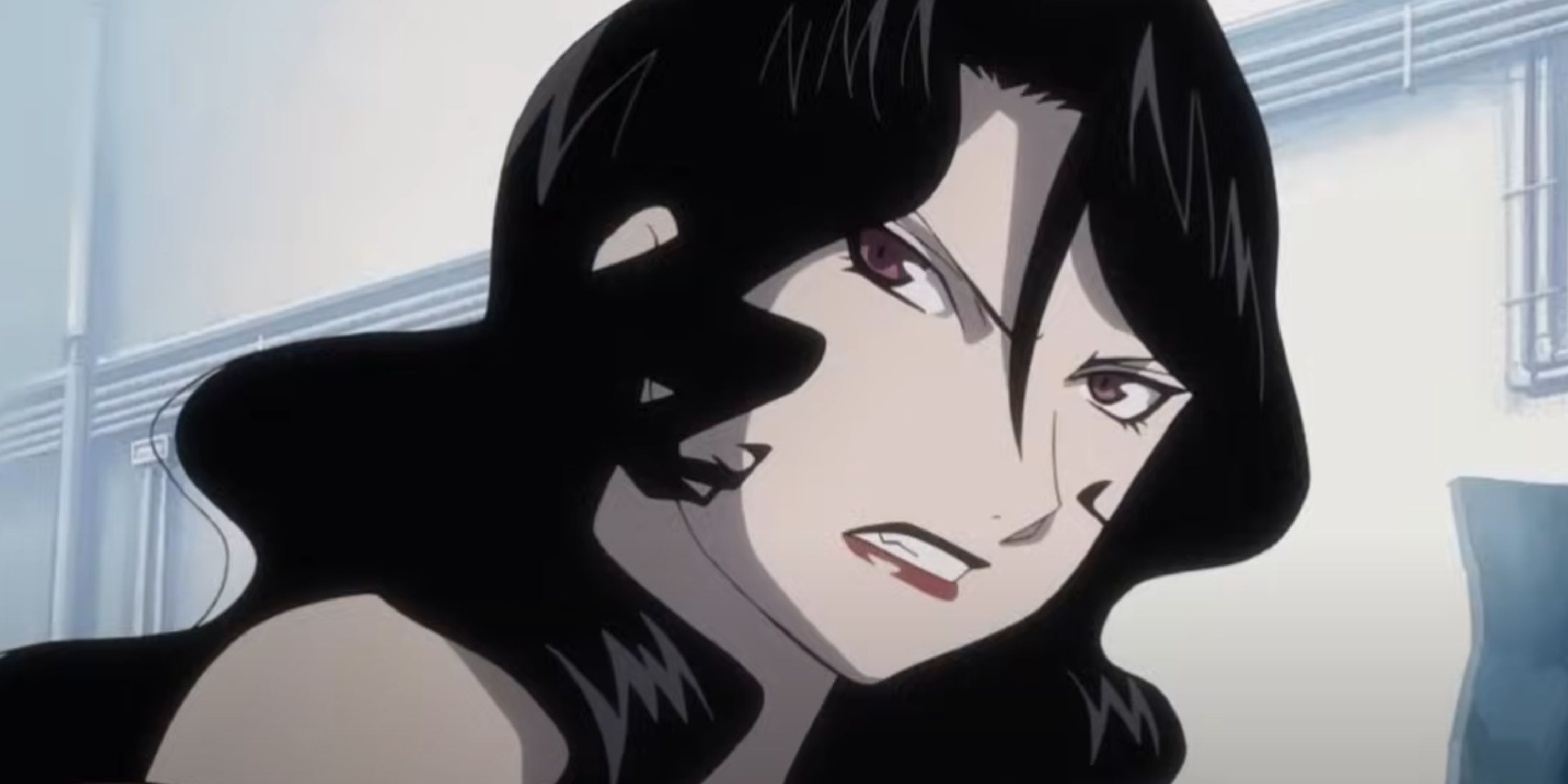 Lust glares at what she sees in Fullmetal Alchemist: Brotherhood.