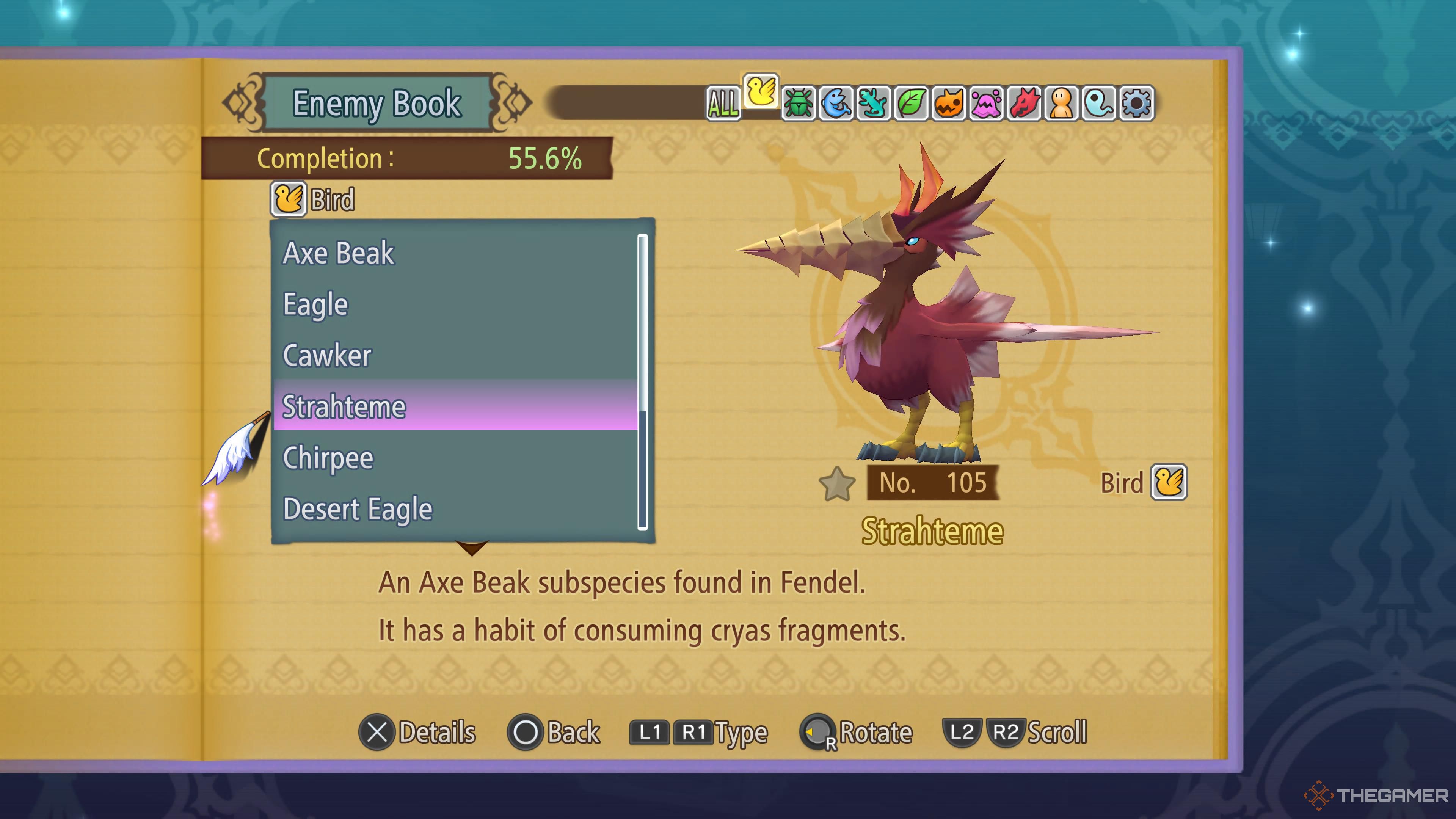 Tales of Graces f Remastered Enemy Book