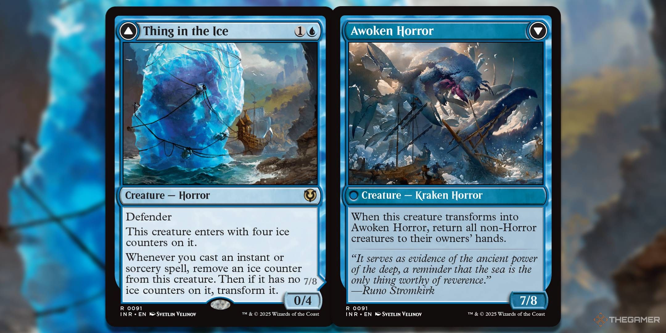 Image of Thing in the Ice card in Magic: The Gathering.