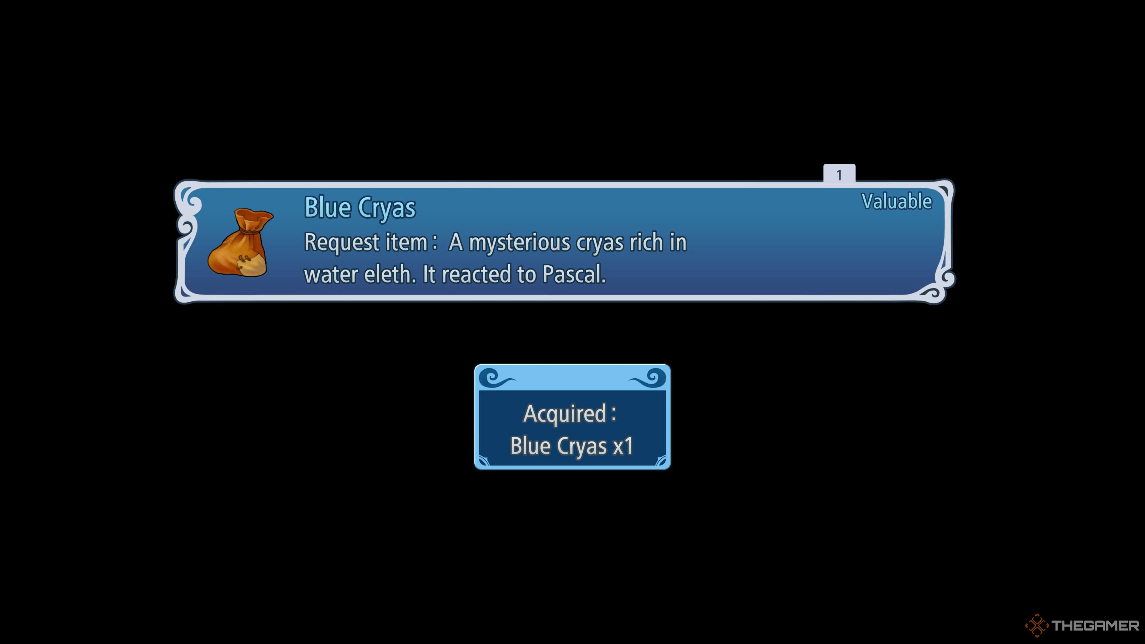 Blue Cryas in Tales of Graces f Remastered