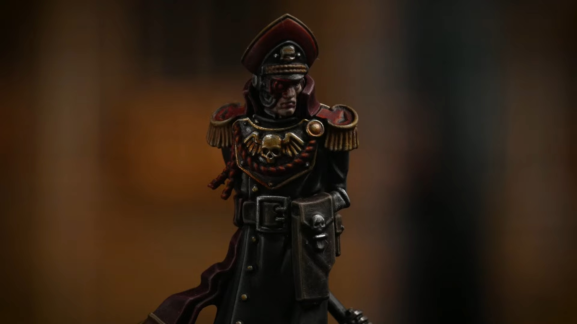 A Commissar model from Warhammer 40,000