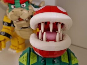 Lego Piranha Plant, with Lego The Mighty Bowser seen behind