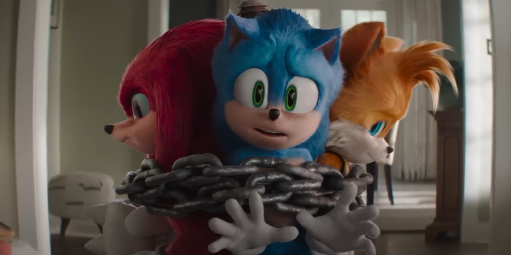 Sonic the Hedgehog 3 image showing Sonic, Knuckles and Tails.