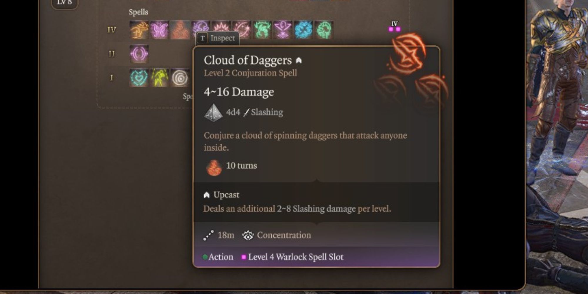 The Cloud of Daggers spell in Baldur's Gate 3