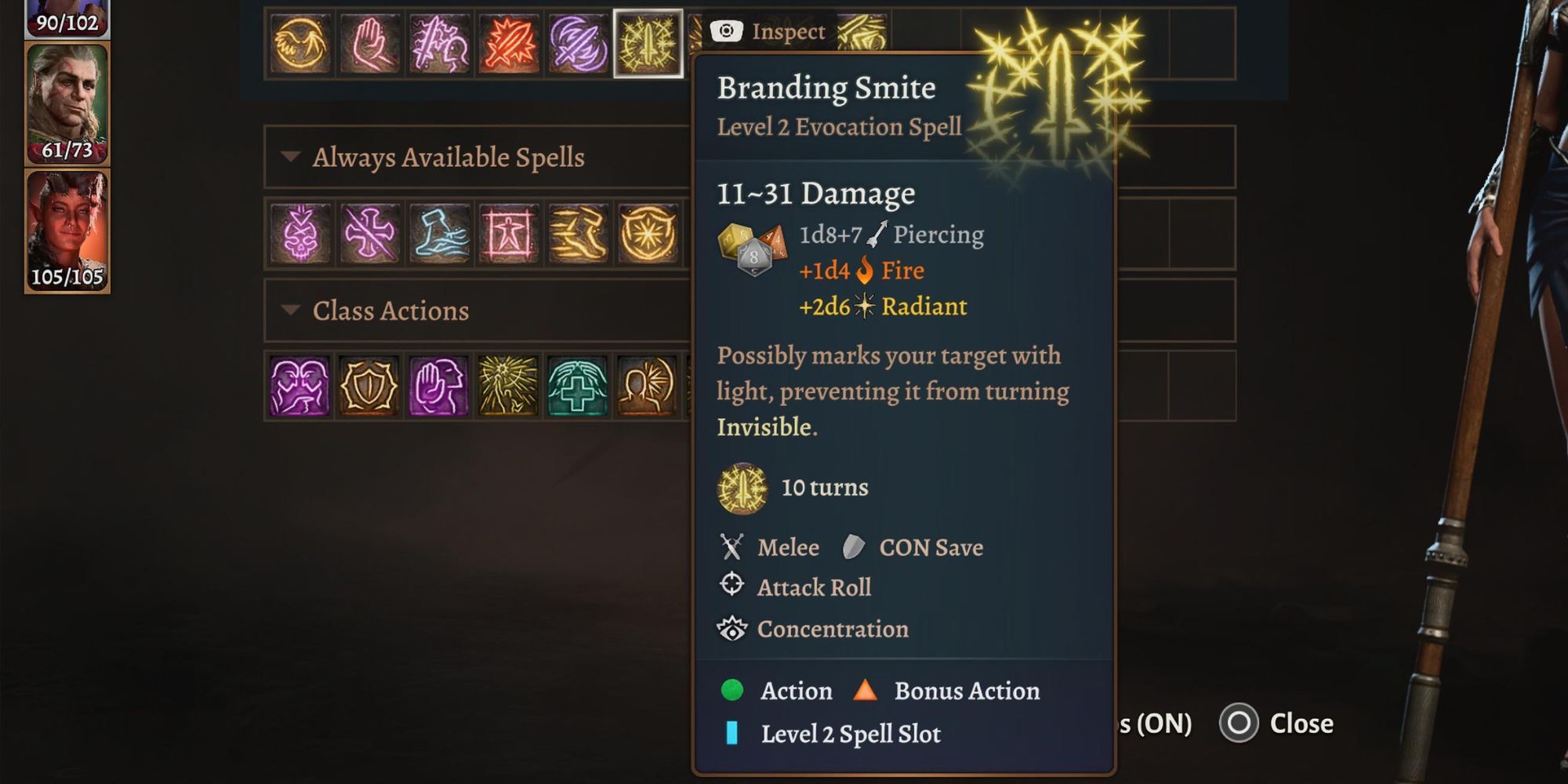 Branding Smite in Baldur's Gate 3