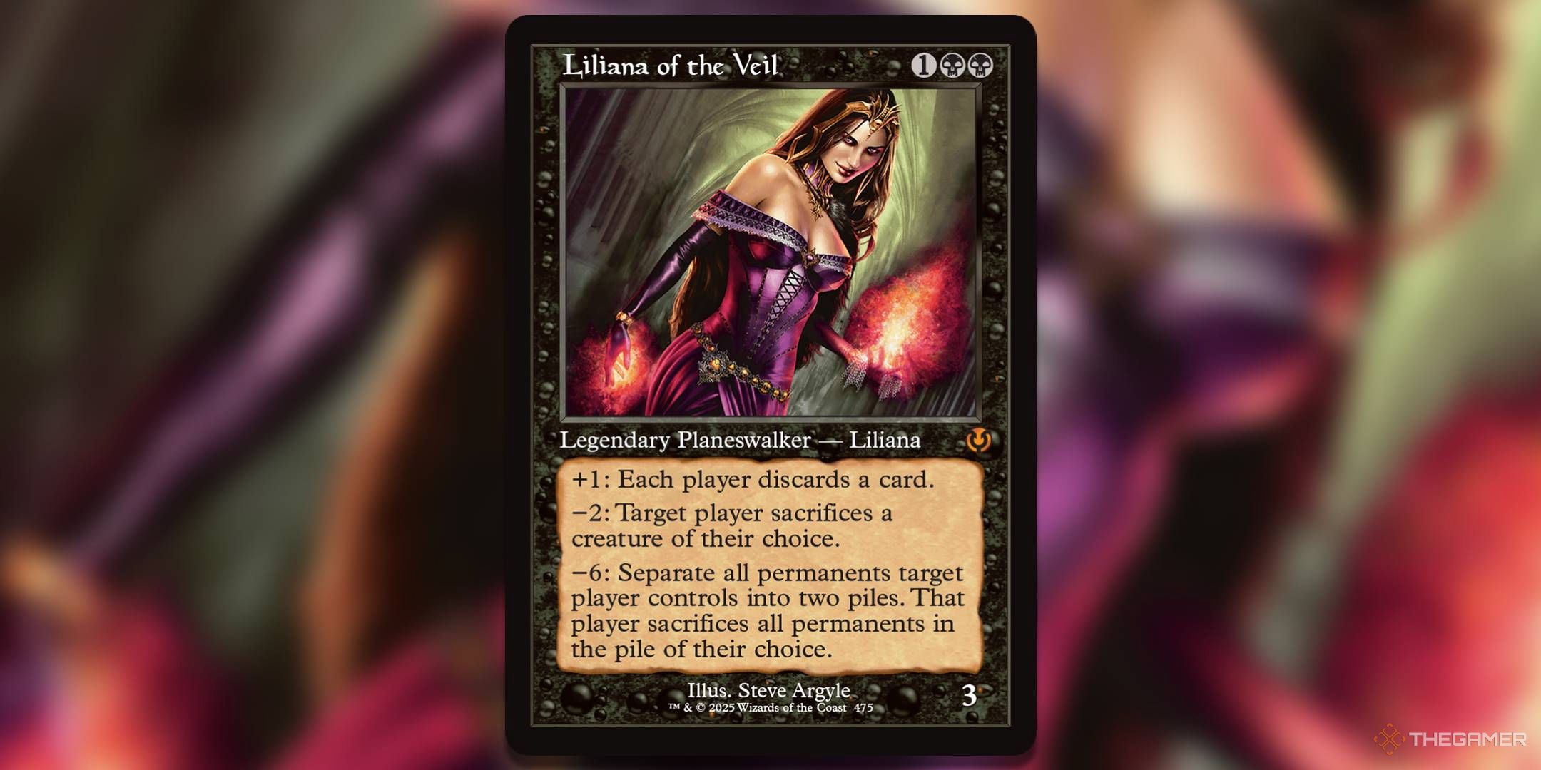 Image of Liliana of the Veil card in Magic: The Gathering.