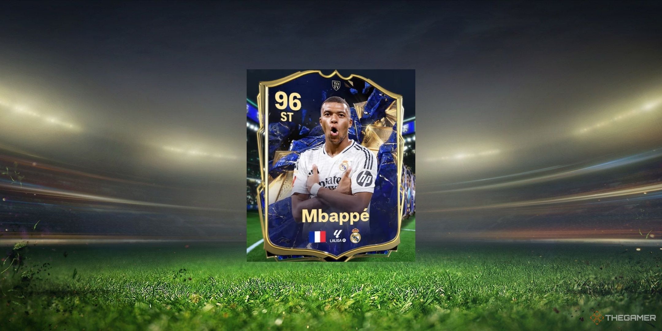 Kylian Mbappe's TOTY card in EA Sports FC 25.