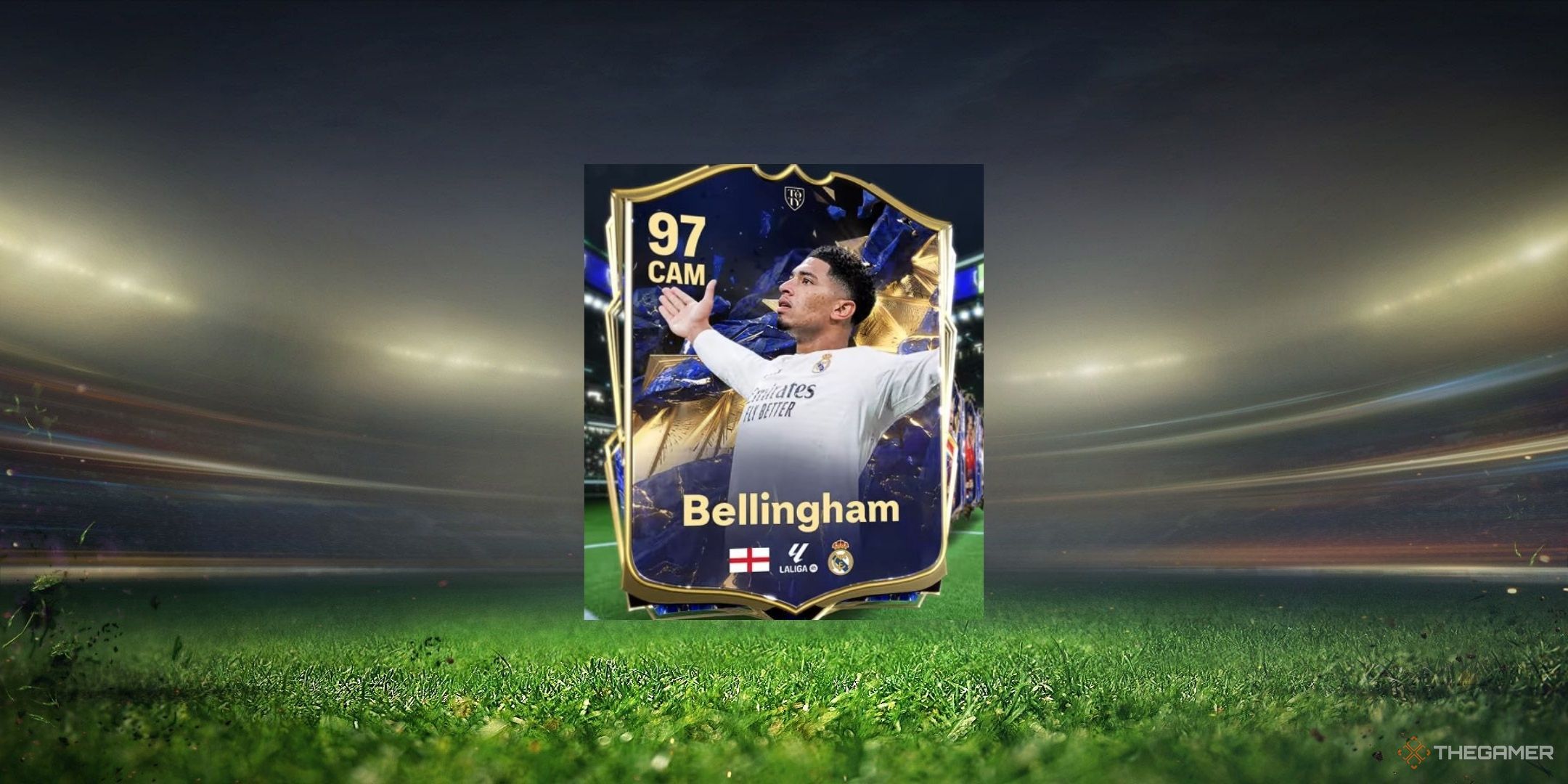 Jude Bellingham's TOTY card in EA Sports FC 25.