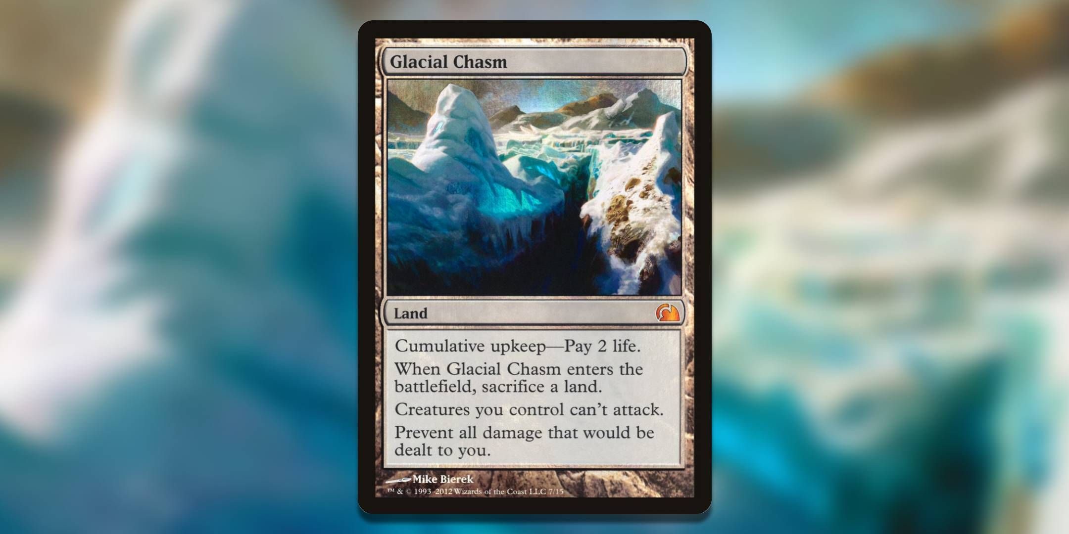 Screenshot of Glacial Chasm From the Vault Realms MTG.