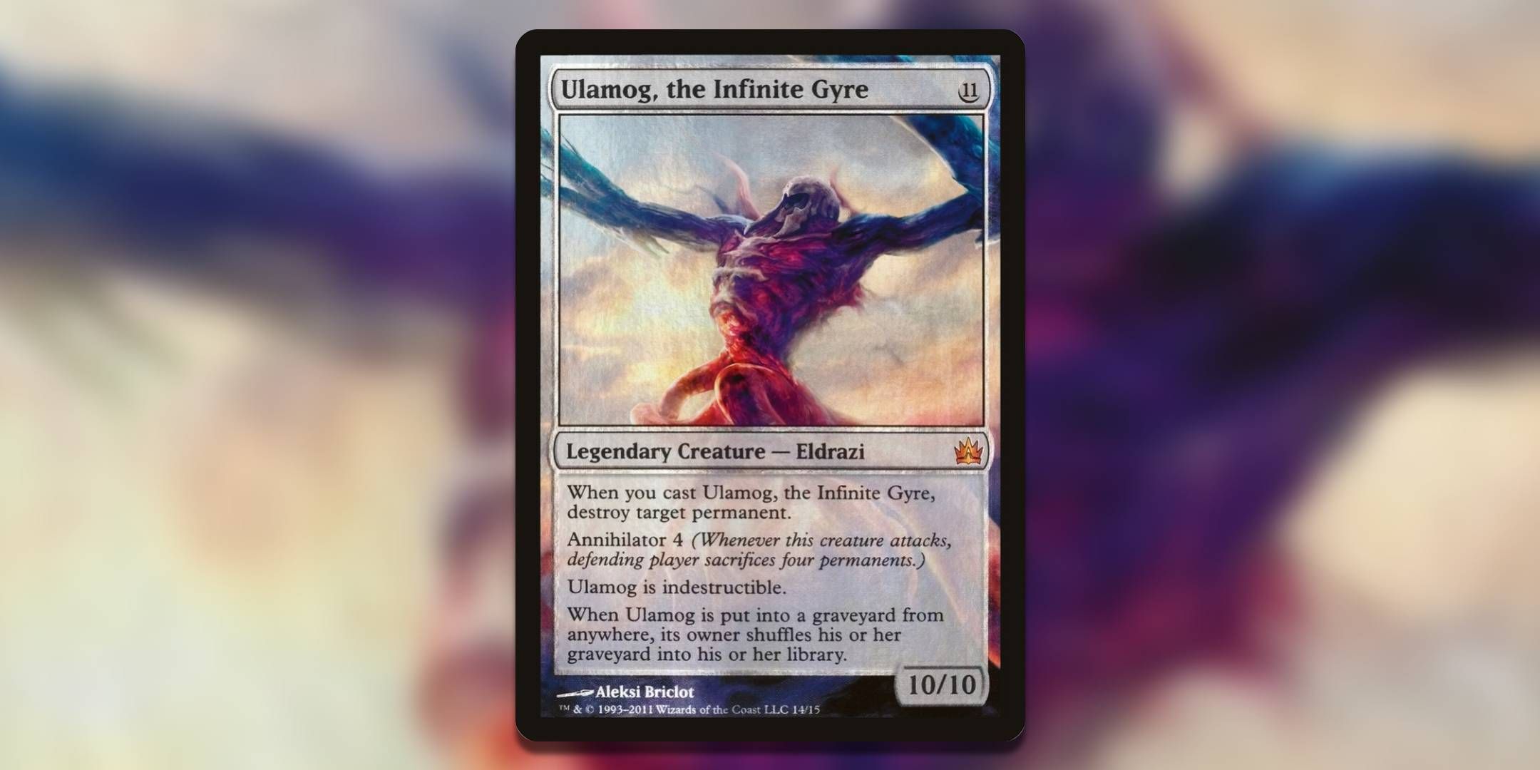 Screenshot of Ulamog, the Infinite Gyre From the Vault Legends MTG.