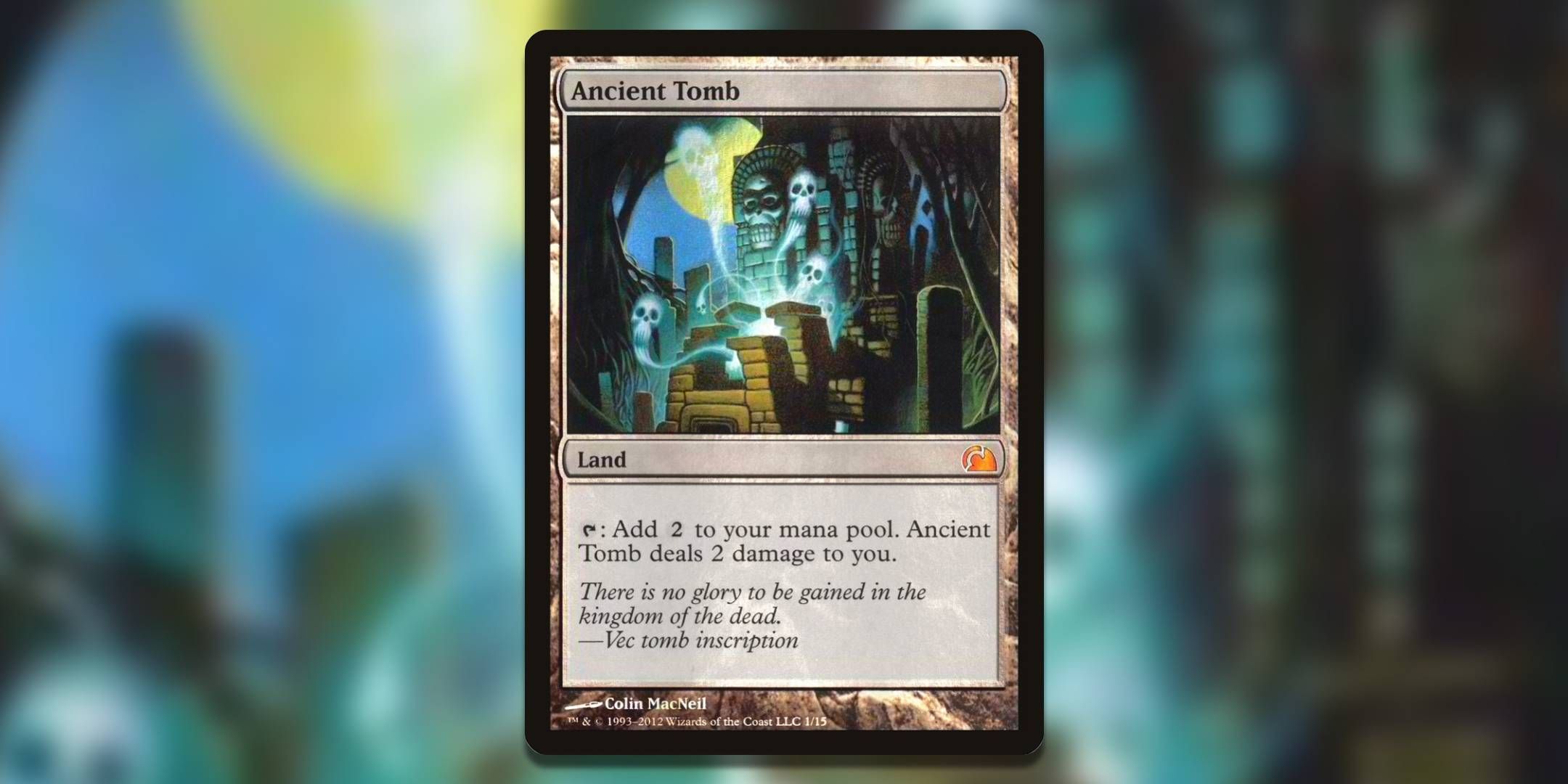 Screenshot of Ancient Tomb From the Vault Realms MTG.