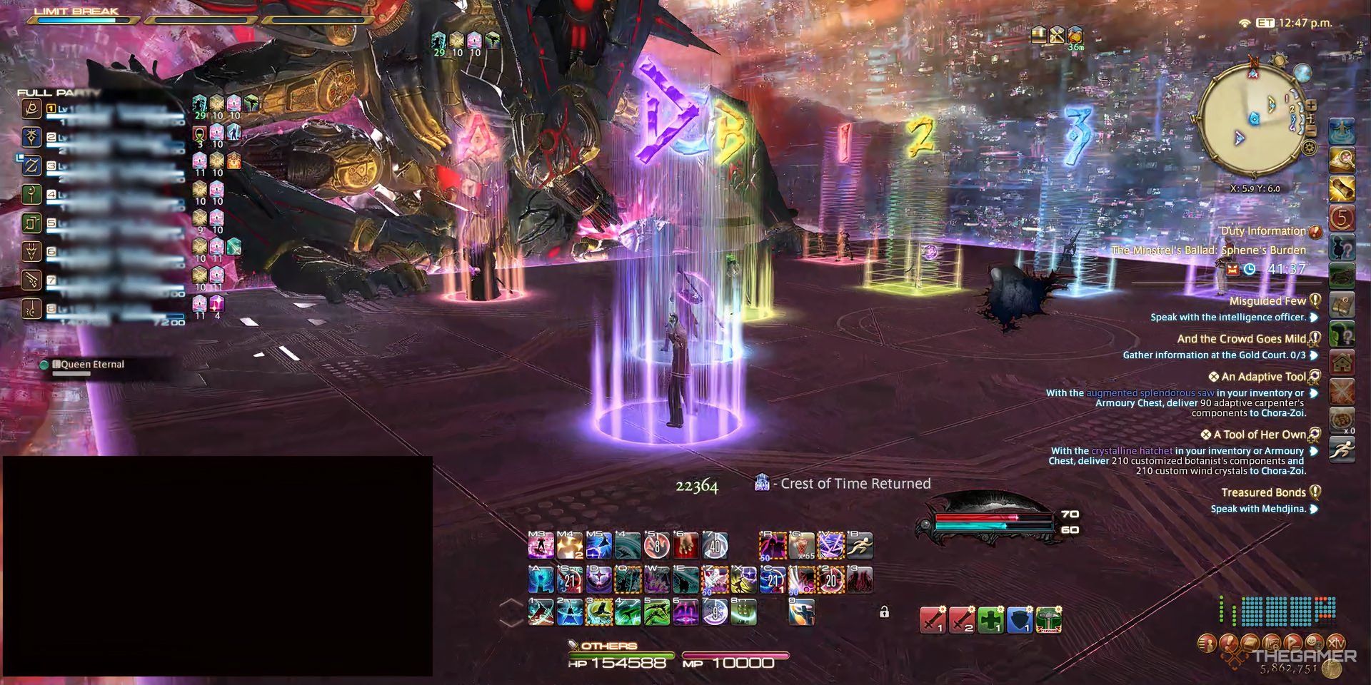 The final phase in the Queen Eternal fight in Final Fantasy 14.