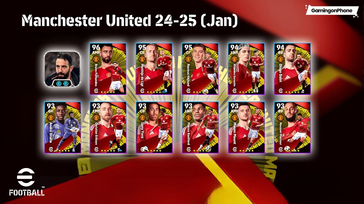 eFootball 2025 Manchester United 24-25 Jan Pack cover