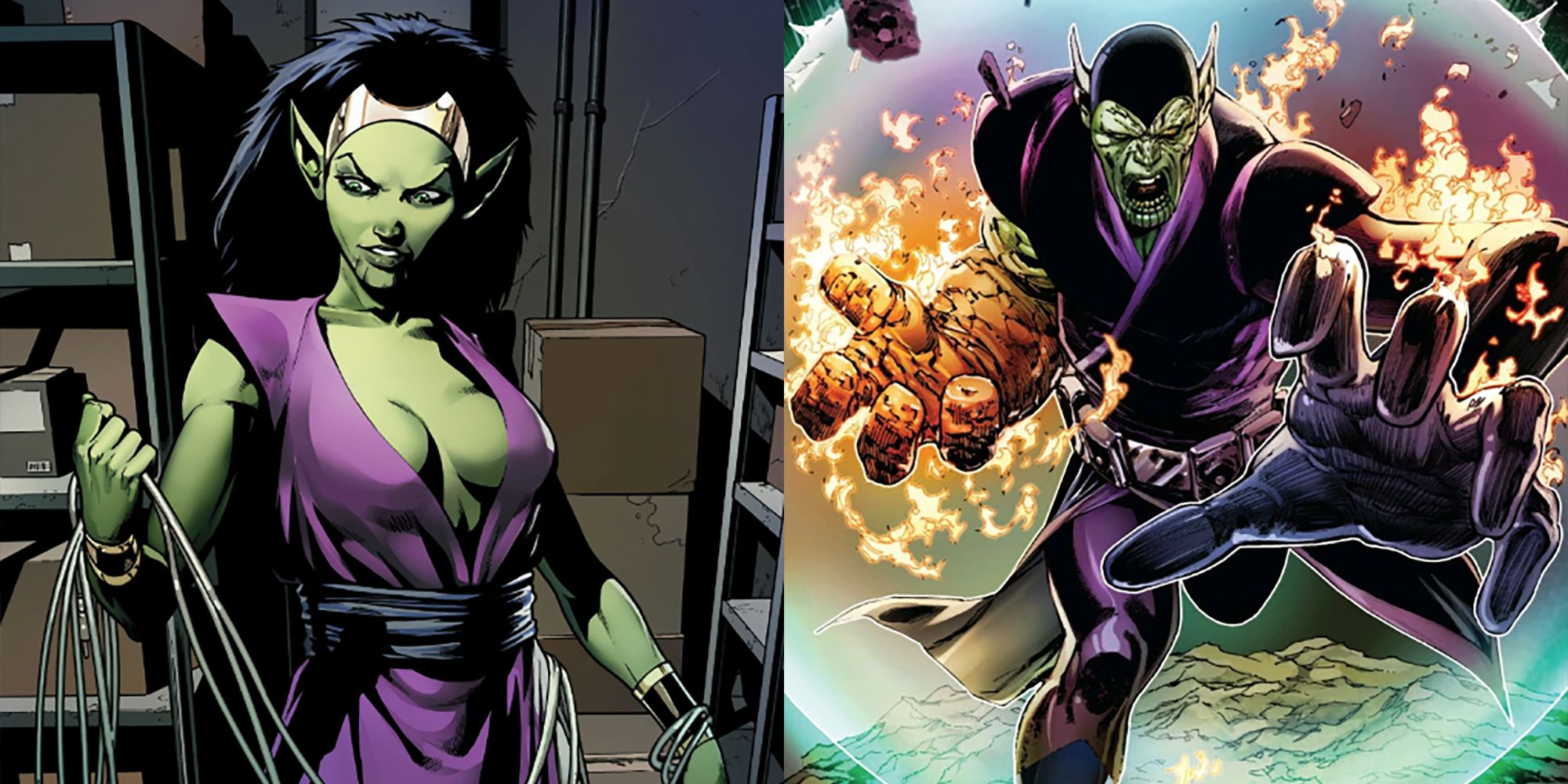 marvel comics super skrull and queen veranke