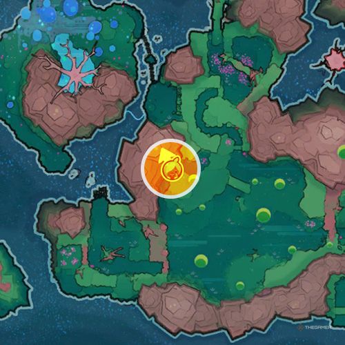 An orange circle shows the Moss Blanket's Data Node location on the map in Slime Rancher