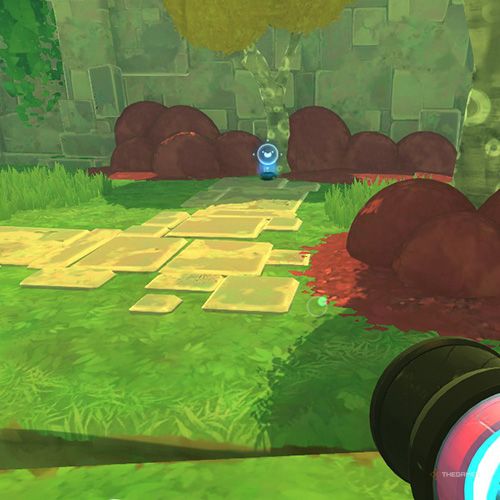 The player is looking at the the Ancient Ruins's Map Data Node in Slime Rancher