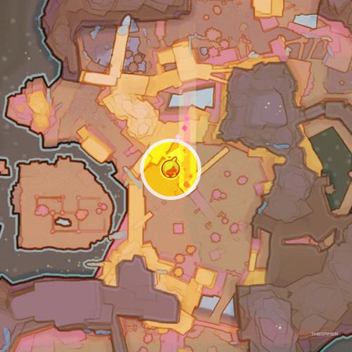 An orange circle shows the Glass Desert's Data Node location on the map in Slime Rancher