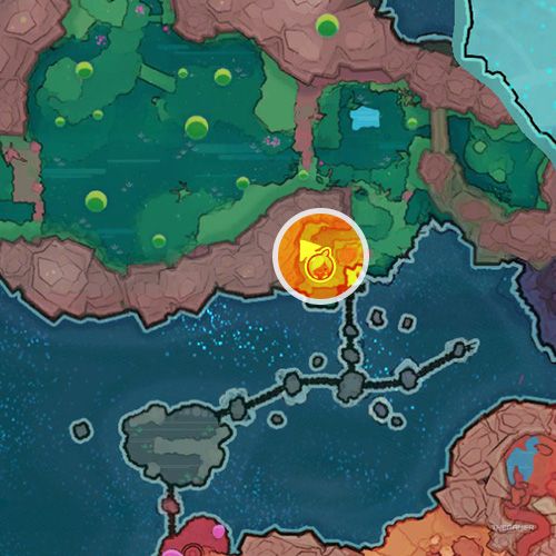 An orange circle shows the Dry Reef's third slime gate in Slime Rancher