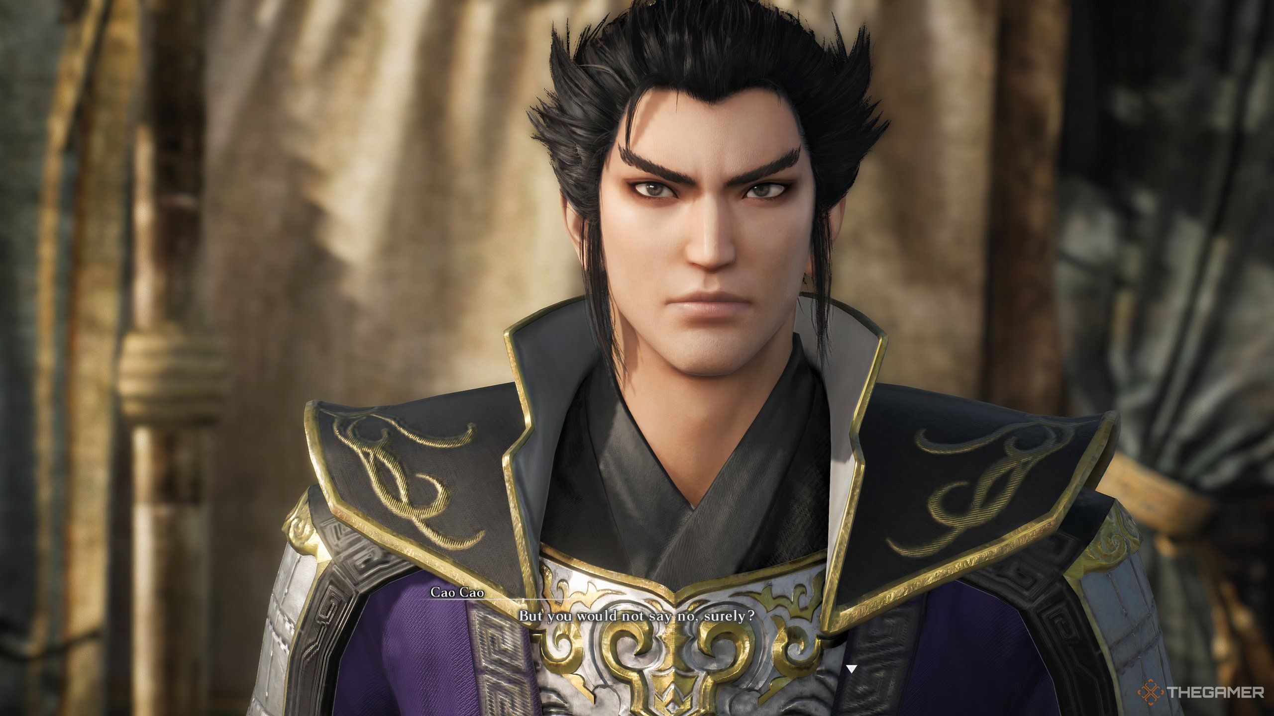 Cao Cao, one of the war leaders in Dynasty Warriors: Origins.