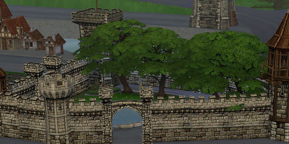 Screenshot of Simsverses' Walls & Towers content for The Sims 4.