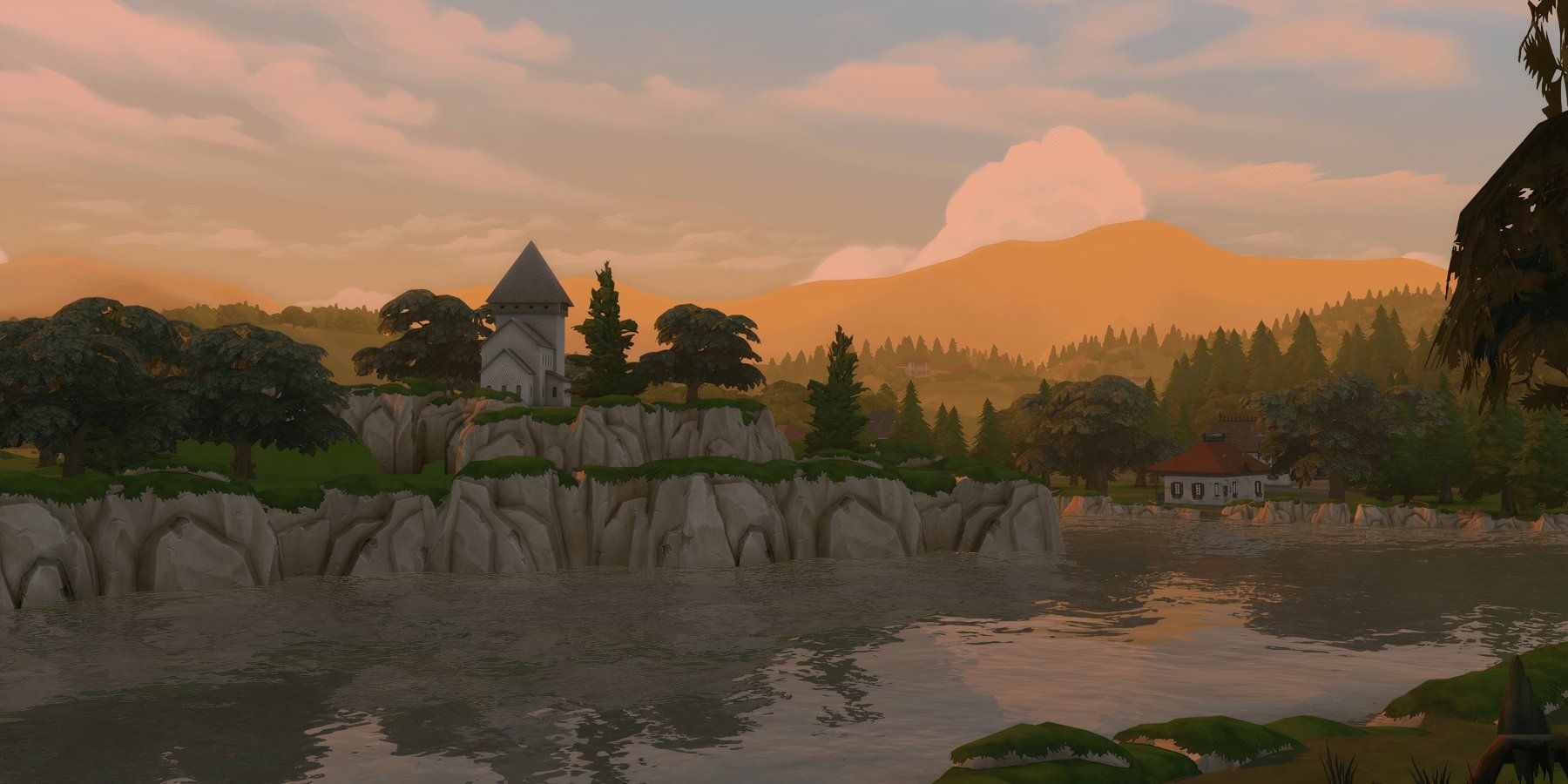 Screenshot of Simsiboy's Matte Backdrop Replacement mod for The Sims 4.