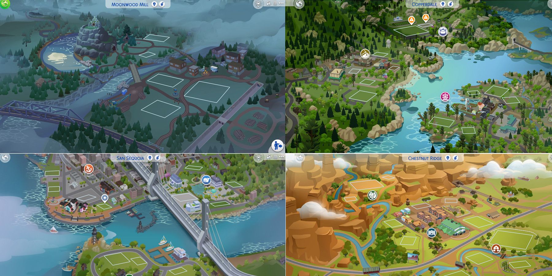 Screenshot of the "Empty Worlds for All Packs" mod for The Sims 4.