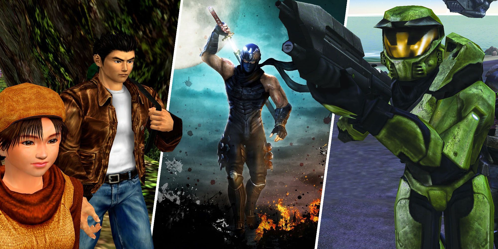 Shenmue 2, Ninja Gaiden, and Halo