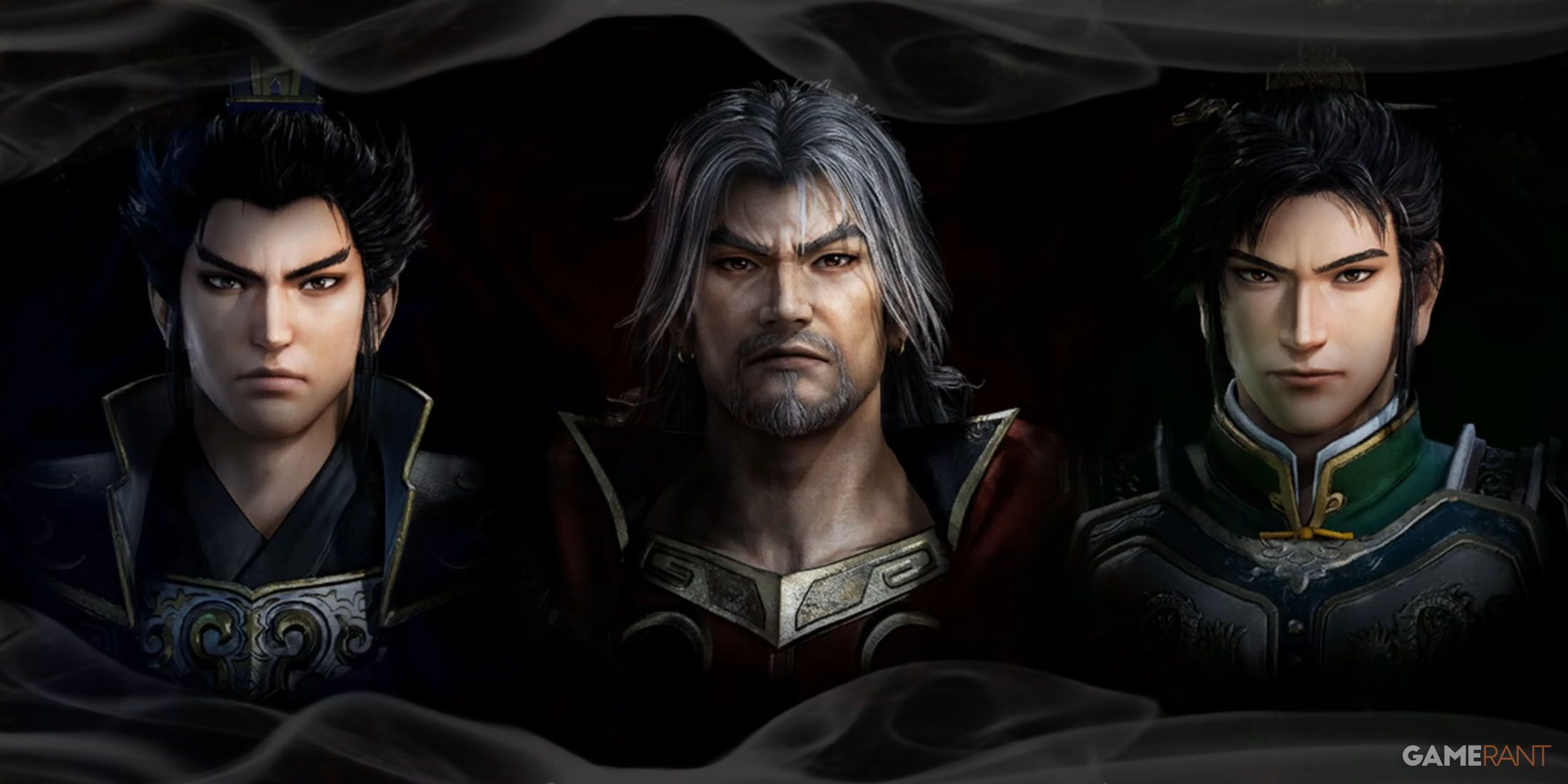 Cao Cao, Sun Jian, and Liu Bei in Dynasty Warriors Origins