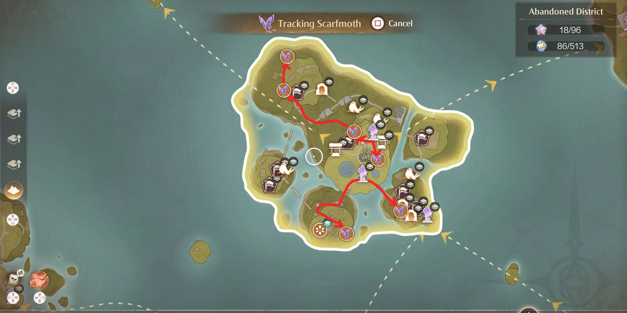 scarfmoth location 3 in infinity nikki