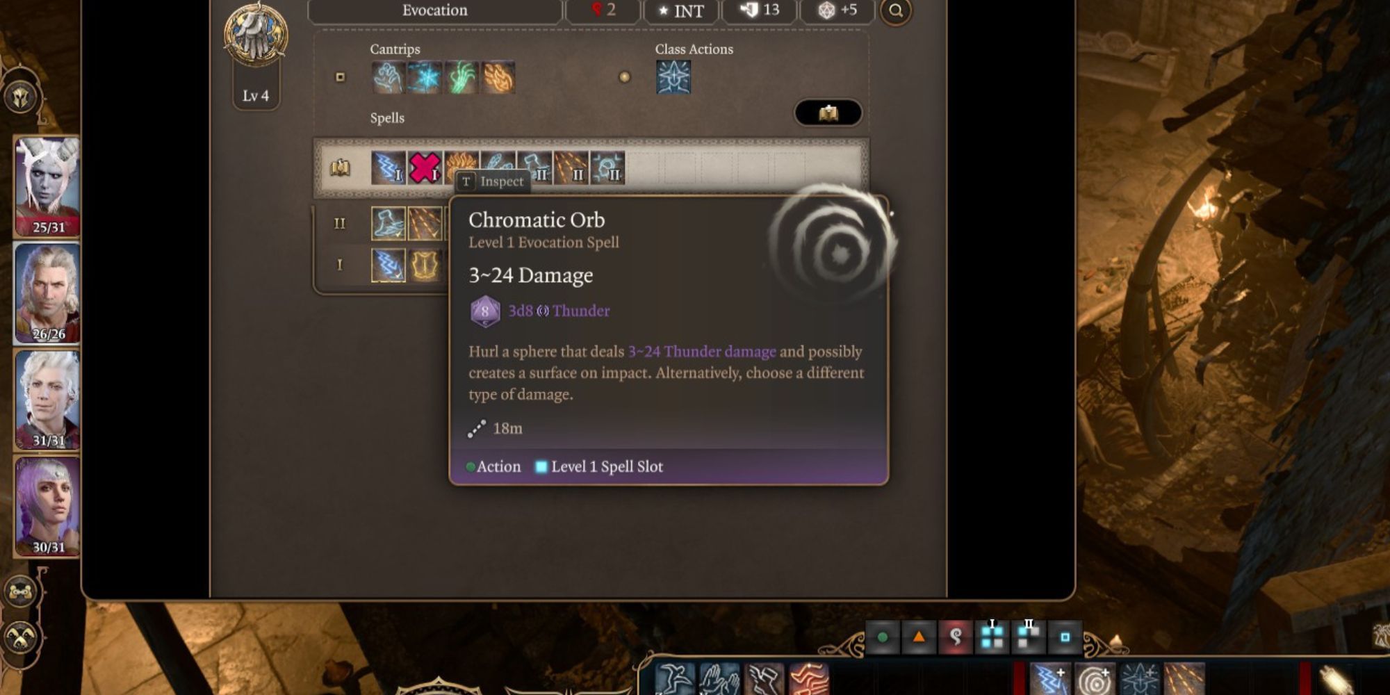 The Chromatic Orb spell in Baldur's Gate 3