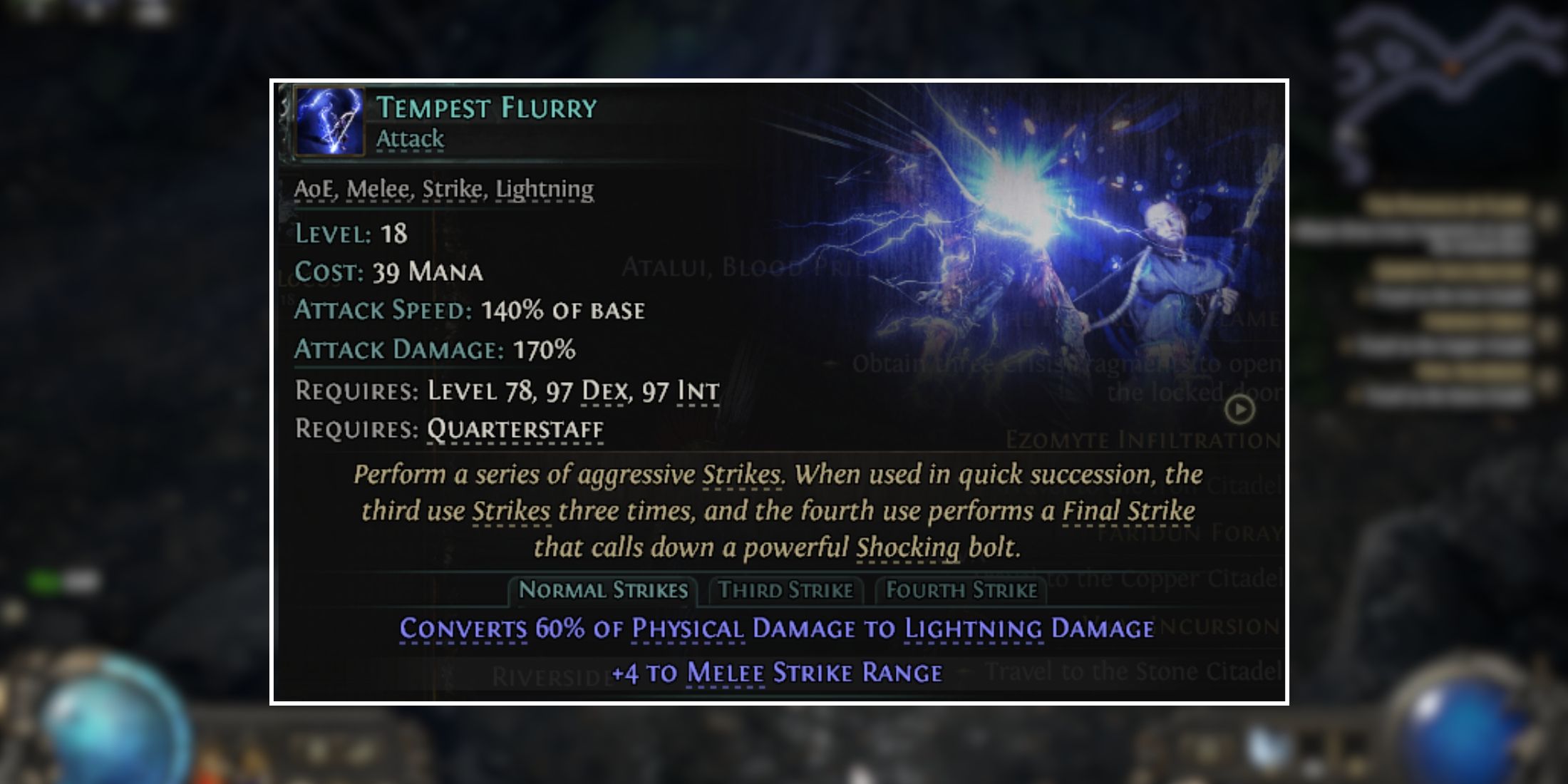 tempest flurry monk skill gem in Path Of Exile 2