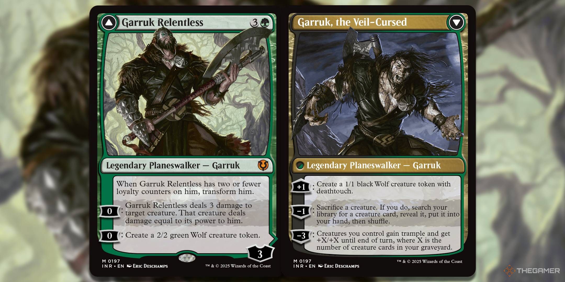 Image of Garruk Relentless card in Magic: The Gathering.