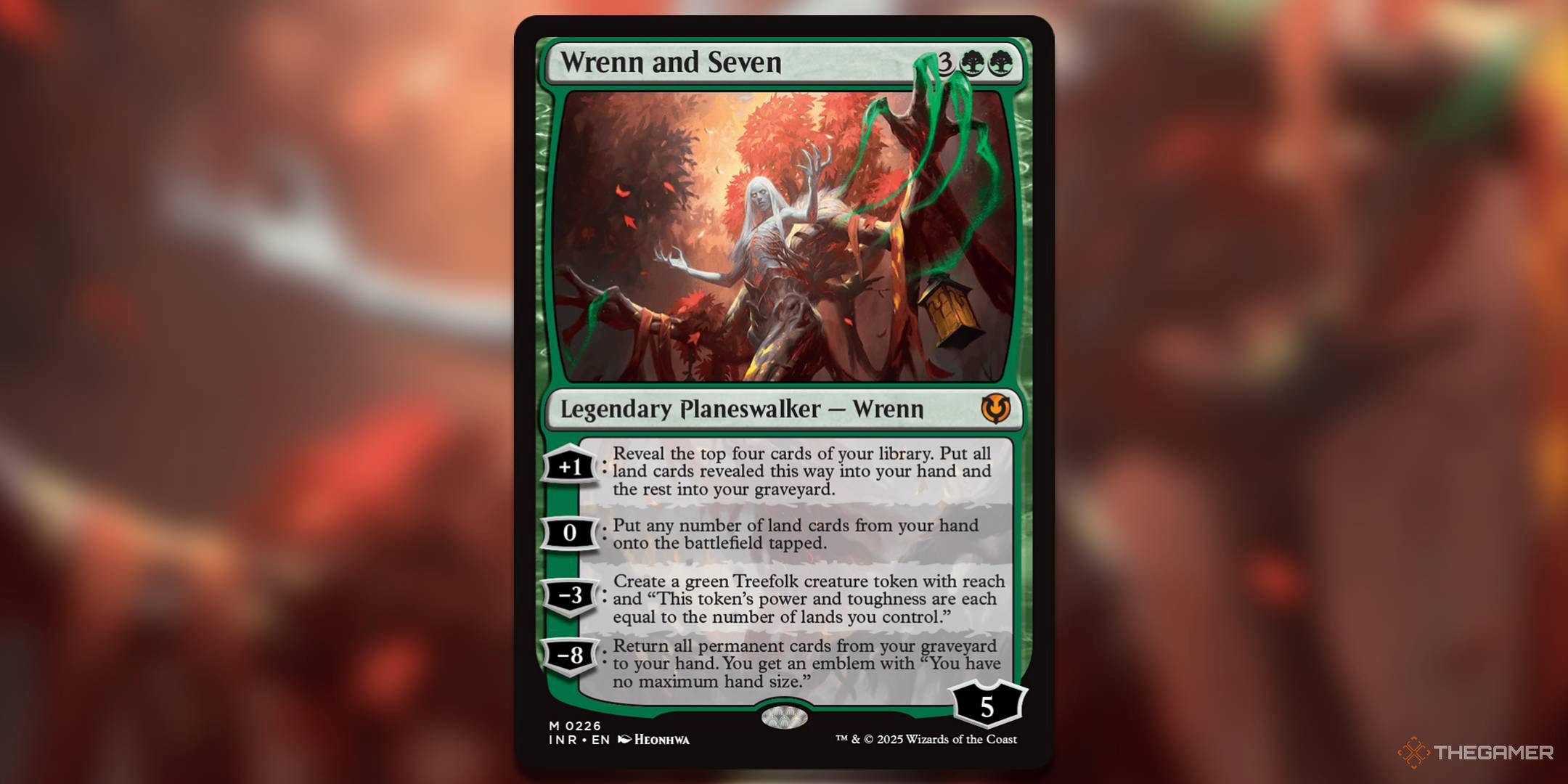 Image of Wrenn And Seven card in Magic: The Gathering.