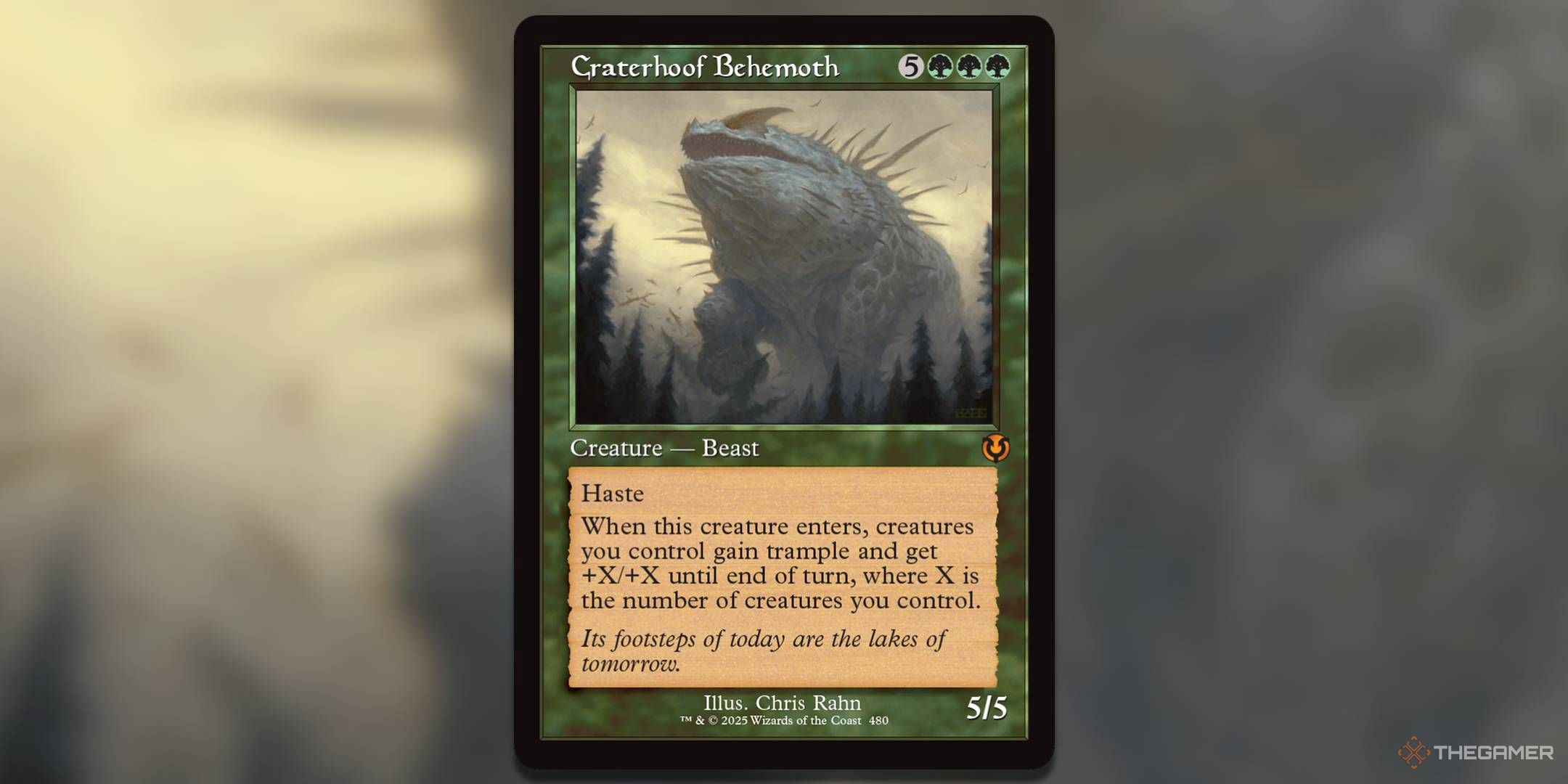 Image of Craterhoof Behemoth card in Magic: The Gathering.